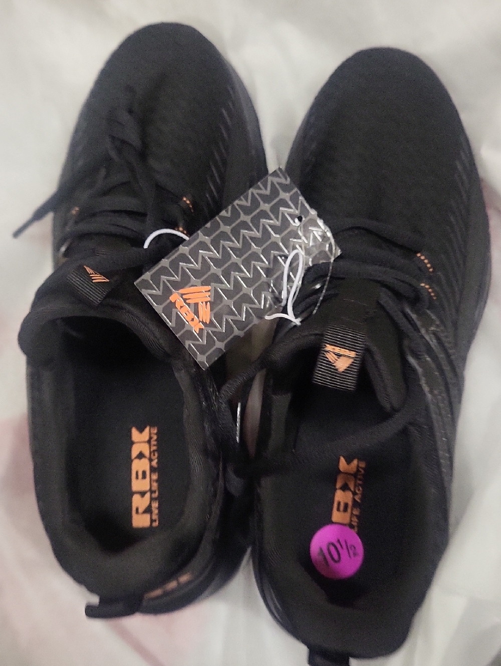 RBX Black Sneakers with Copper Logo Accents